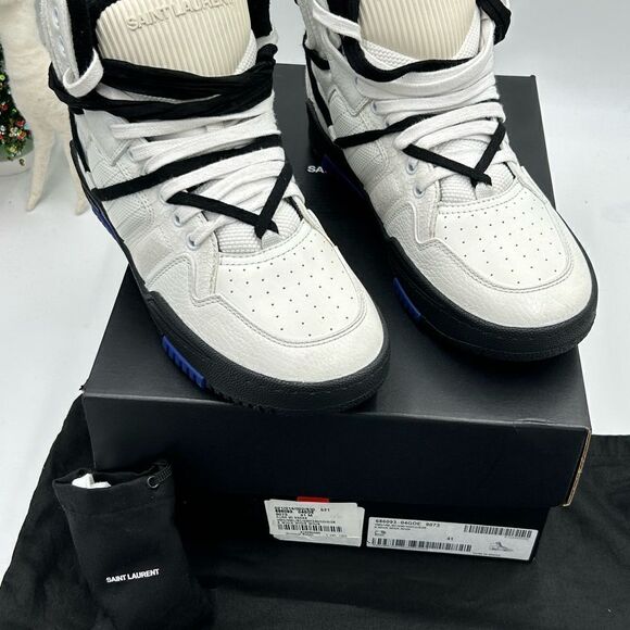 Men’s Saint Laurent cure 05 mid top sneakers size 41 made in Italy - Picture 2 of 11